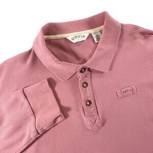 Orvis Long Sleeve Pullover 100% Cotton Shirt - Men's Sz 2XL **FLAWS**